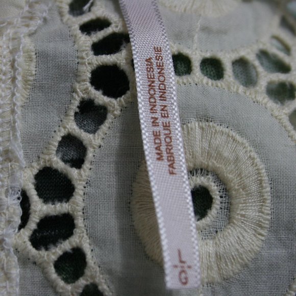 Free People Anthropologie Sheer Poly Blouse SZ L - Picture 7 of 9